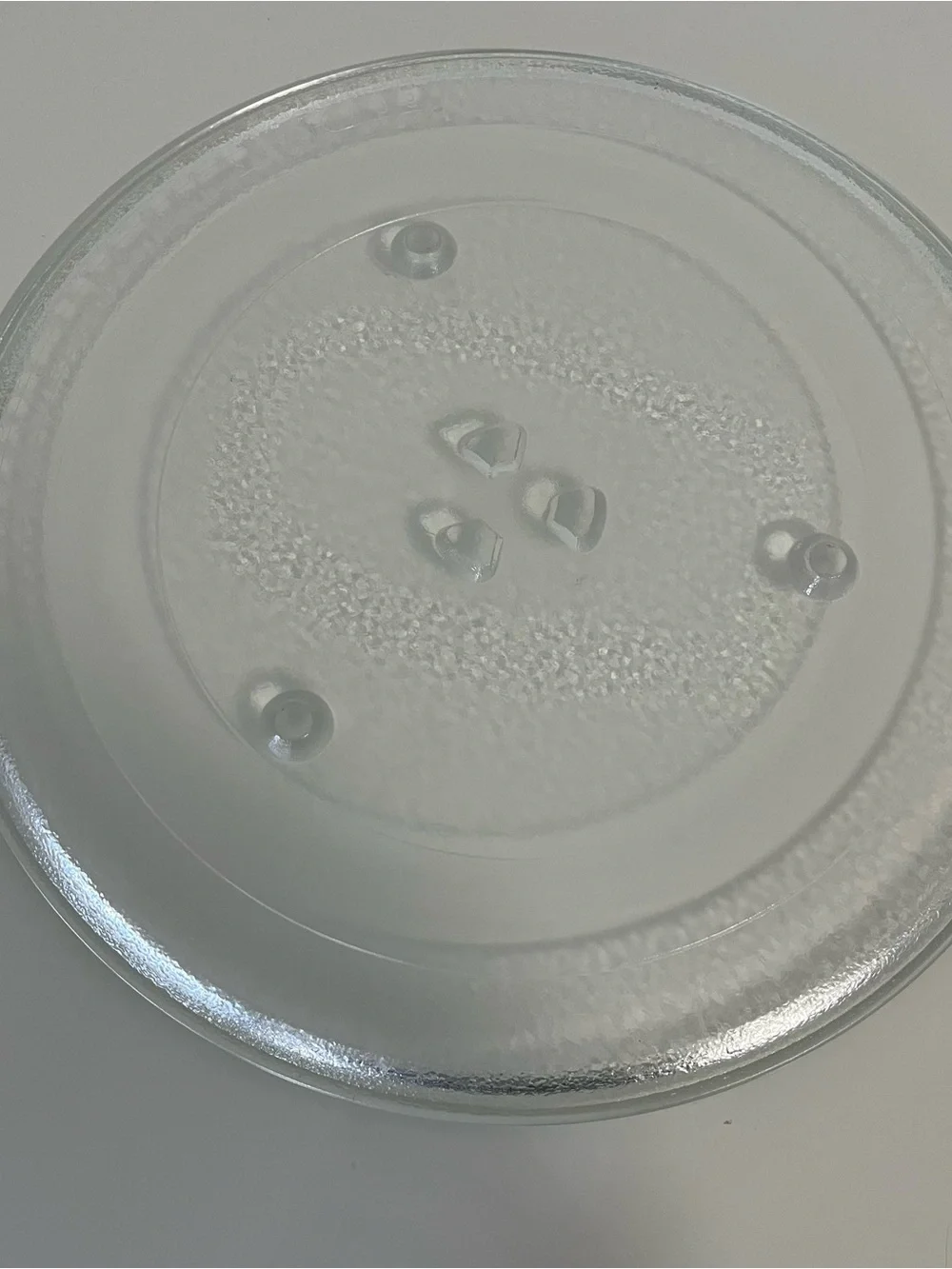 11in Glass Turntable Plate for Microwave - White